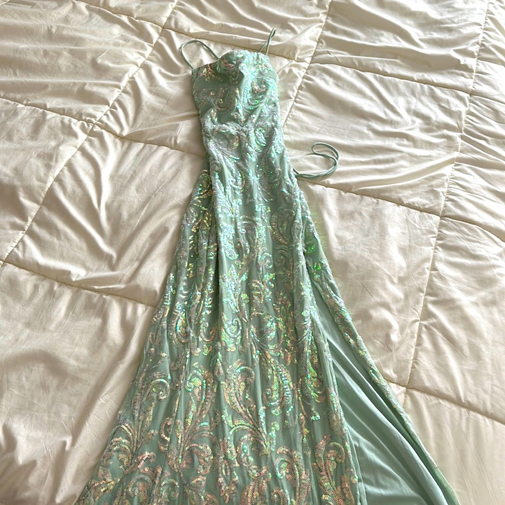 Windsor Prom Dress — Edlyn Sequin Laceup Mermaid Formal Dress